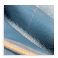 Kelly To Go Bleu de Prusse Wallet in Epsom, Palladium hardware