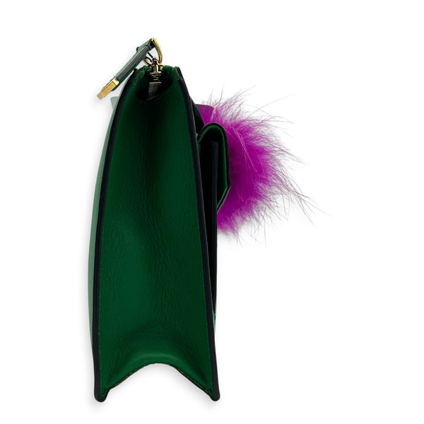 Monster Multi-colour Clutch in Calfskin, Gold hardware