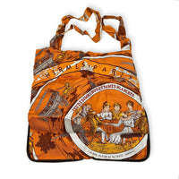 Jeu Des Omnibus Et Dames Multi-colour Tote Bag in Printed Silk, Palladium hardware