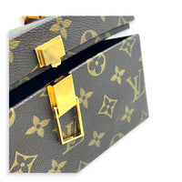 x Frank Gehry Iconoclasts Twisted Box Bag Brown in Monogram Coated Canvas, Gold hardware