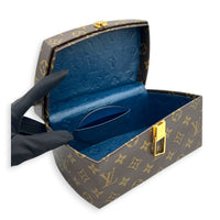 x Frank Gehry Iconoclasts Twisted Box Bag Brown in Monogram Coated Canvas, Gold hardware