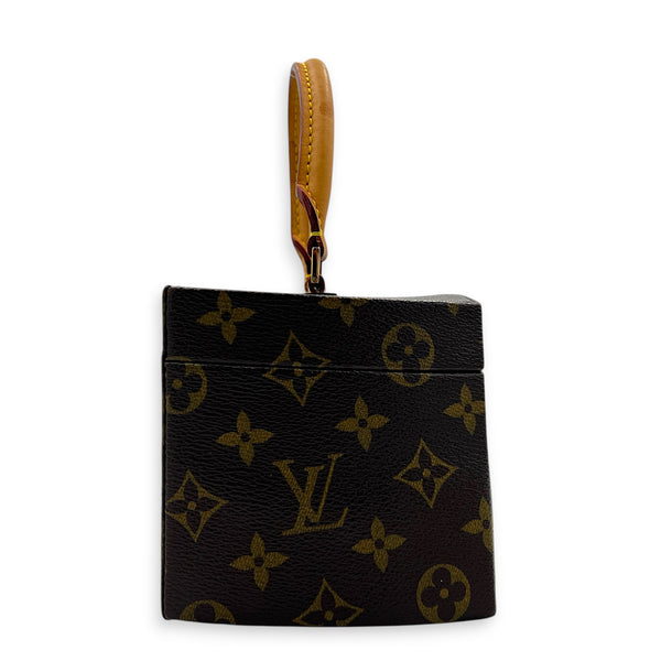 x Frank Gehry Iconoclasts Twisted Box Bag Brown in Monogram Coated Canvas, Gold hardware