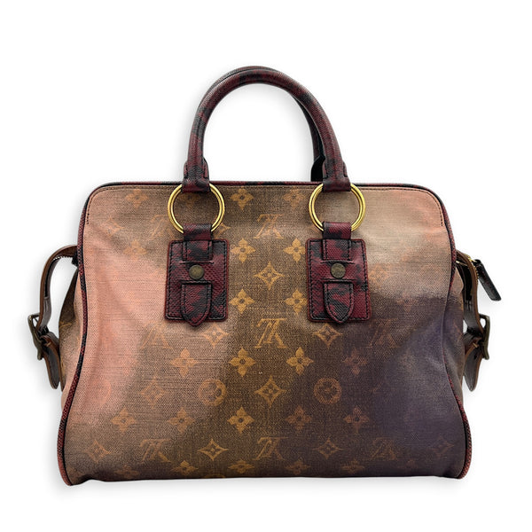 x Richard Prince Graduate Jokes Brown Top Handle Bag in Monogram Coated Canvas, Antique Brass hardware