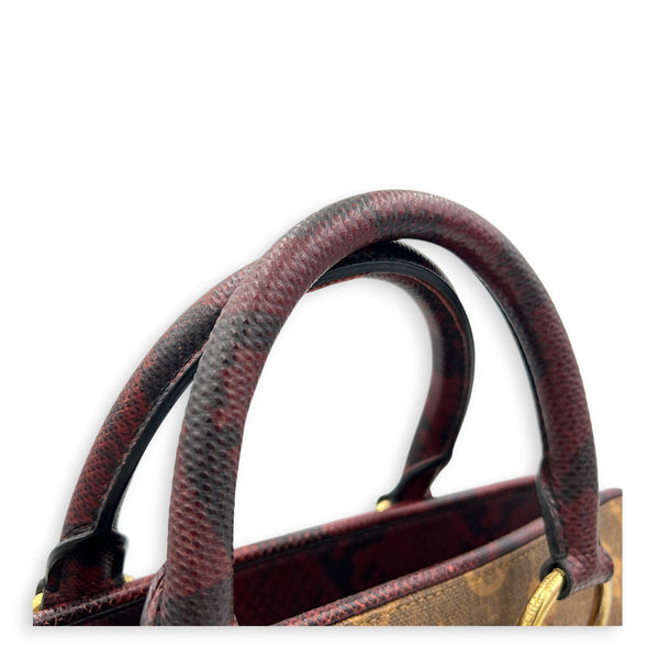 x Richard Prince Graduate Jokes Brown Top Handle Bag in Monogram Coated Canvas, Antique Brass hardware