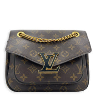 Dauphine Shoulder Bag MM Monogram Brown / Noir in Monogram Coated Canvas, Gold hardware