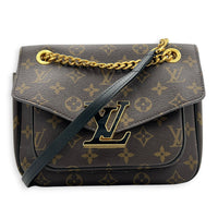 Dauphine Shoulder Bag MM Monogram Brown / Noir in Monogram Coated Canvas, Gold hardware