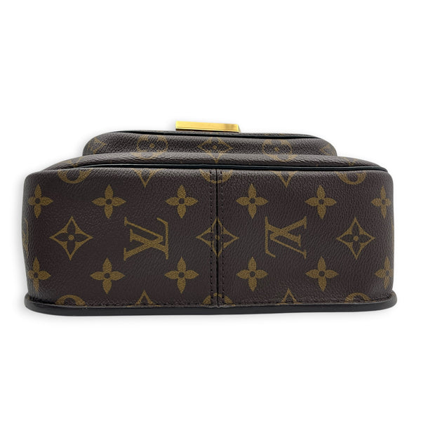 Dauphine Shoulder Bag MM Monogram Brown / Noir in Monogram Coated Canvas, Gold hardware