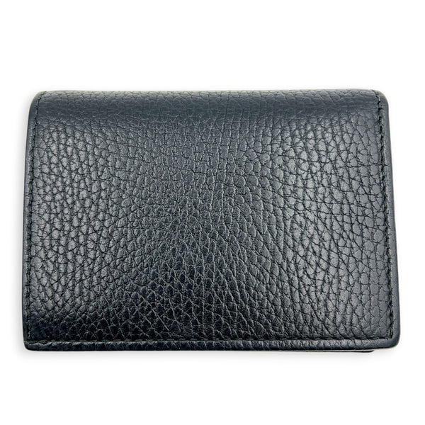 GG Marmont Card Holder Nero in Calfskin, Gold hardware