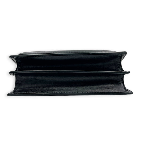 Cassandre Shoulder Bag Noir in Calfskin, Gold hardware