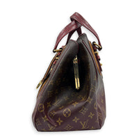 Mirage Top Handle Bag Monogram Rayures Bordeaux in Monogram coated canvas, crocodile & ostrich leather, Gold hardware