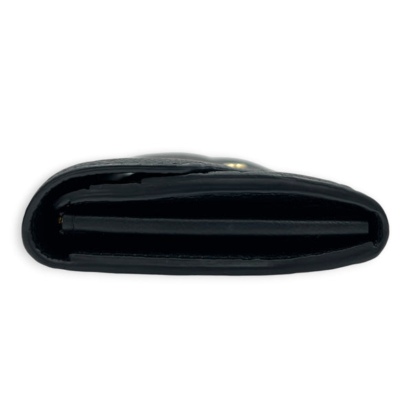 Sarah Wallet Black in Monogram Empreinte Leather, Gold hardware