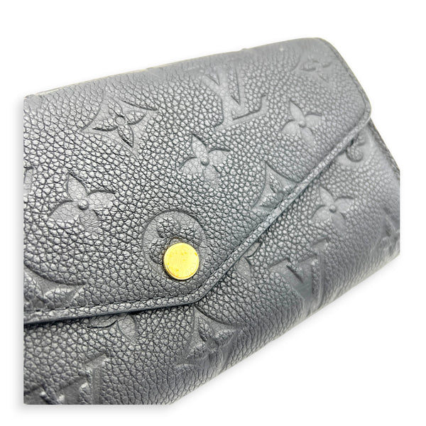 Sarah Wallet Black in Monogram Empreinte Leather, Gold hardware