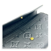 Sarah Wallet Black in Monogram Empreinte Leather, Gold hardware