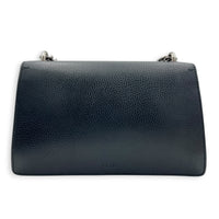 Dionysus Shoulder Bag Medium Black in Calfskin, Silver hardware