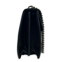Dionysus Shoulder Bag Medium Black in Calfskin, Silver hardware
