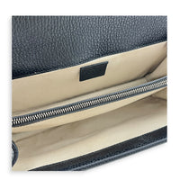 Dionysus Shoulder Bag Medium Black in Calfskin, Silver hardware