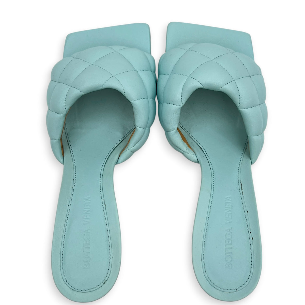 Padded 37.5 Blue Heels in Lambskin