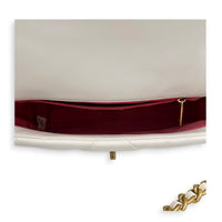 C19 Small White Top Handle Bag in Lambskin, Mixed hardware