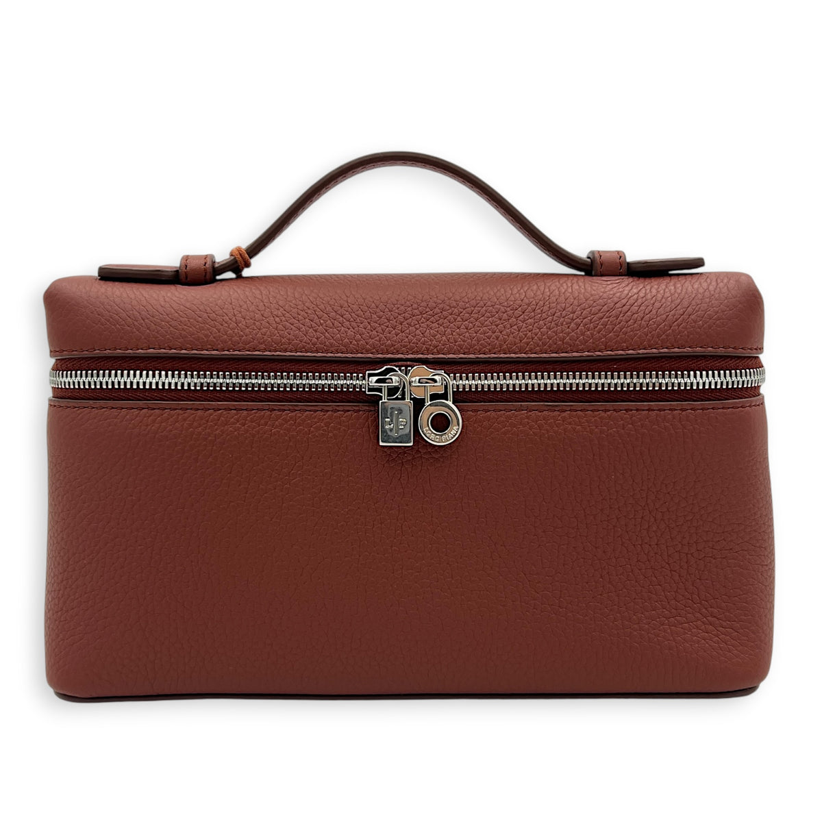 Extra Pocket L19 Kummel Top Handle Bag in Calfskin, Silver hardware