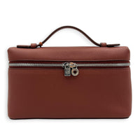 Extra Pocket L19 Kummel Top Handle Bag in Calfskin, Silver hardware
