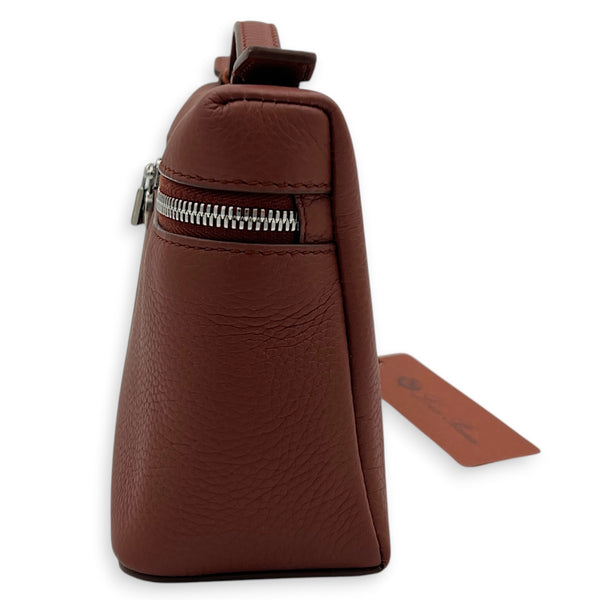 Extra Pocket L19 Kummel Top Handle Bag in Calfskin, Silver hardware
