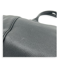 Lockit Top Handle Bag MM Noir in Taurillon Leather, Silver hardware
