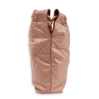 22 Tote Shoulder Bag Light Pink in Calfskin, Gold hardware