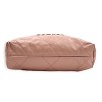 22 Tote Shoulder Bag Light Pink in Calfskin, Gold hardware