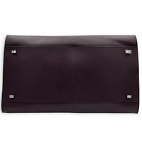 Margaux Top Handle Bag Burgundy in Calfskin, Silver hardware