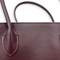 Margaux Top Handle Bag Burgundy in Calfskin, Silver hardware