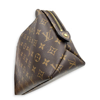 Petit Palais Top Handle Bag Brown in Monogram Coated Canvas, Gold hardware