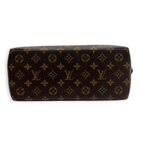 Petit Palais Top Handle Bag Brown in Monogram Coated Canvas, Gold hardware