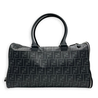FF Black Pet Carrier in Coated Canvas, Silver hardware