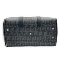 FF Black Pet Carrier in Coated Canvas, Silver hardware