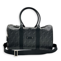 FF Black Pet Carrier in Coated Canvas, Silver hardware