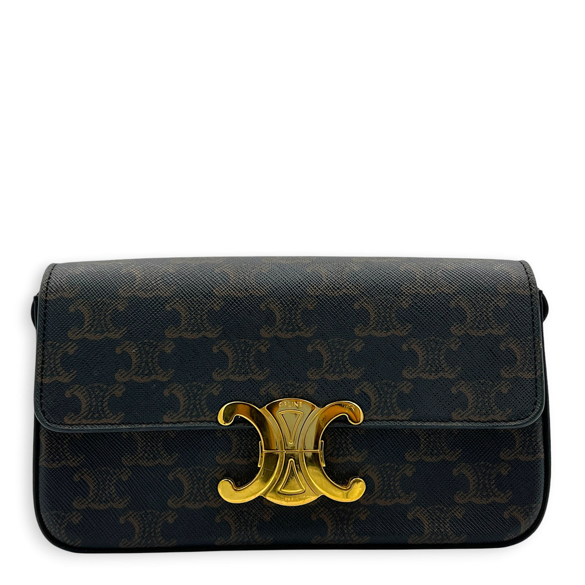 Triomphe Shoulder Bag Brown