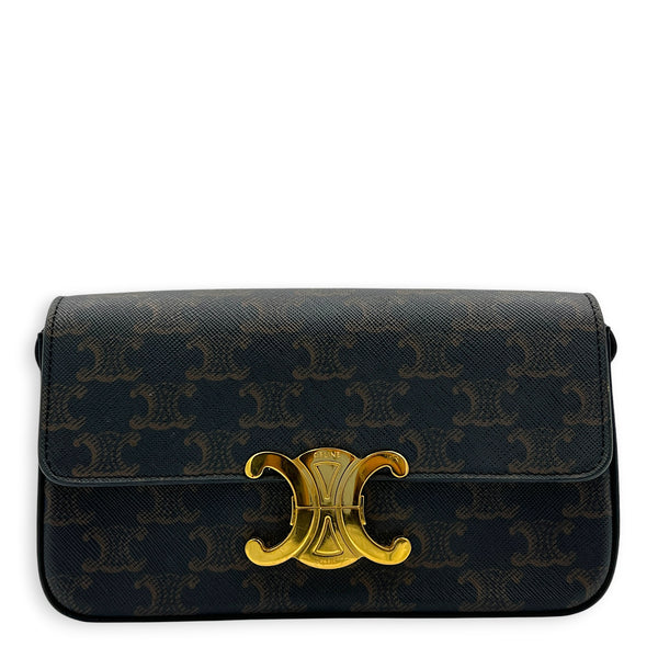 Triomphe Shoulder Bag Brown