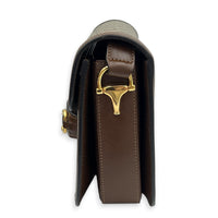 Horsebit 1955 Shoulder Bag Small Beige Ebony, Gold hardware