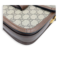 Horsebit 1955 Shoulder Bag Small Beige Ebony, Gold hardware