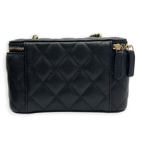 Vanity Vanity Bag Small Black in Caviar Leather, Light Gold hardware