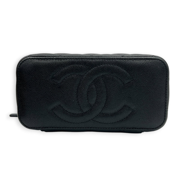 Vanity Vanity Bag Small Black in Caviar Leather, Light Gold hardware