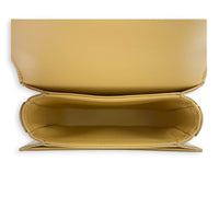 Triomphe Top Handle Bag Yellow in Calfskin, Gold hardware