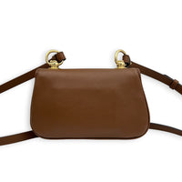 Blondie Shoulder Bag Brown in Calfskin, Gold hardware