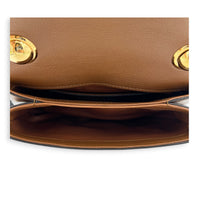 Blondie Shoulder Bag Brown in Calfskin, Gold hardware