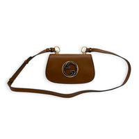 Blondie Shoulder Bag Brown in Calfskin, Gold hardware