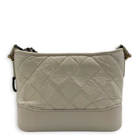 Gabrielle Shoulder Bag Small White in Calfskin, Mixed hardware