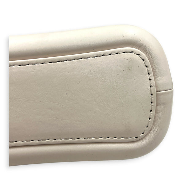 Gabrielle Shoulder Bag Small White in Calfskin, Mixed hardware