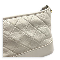 Gabrielle Shoulder Bag Small White in Calfskin, Mixed hardware