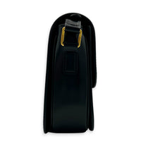 Triomphe Shoulder Bag Teen Black in Box Calfskin, Gold hardware