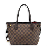 Neverfull Tote Bag PM Ebene in Coated Canvas, Gold hardware